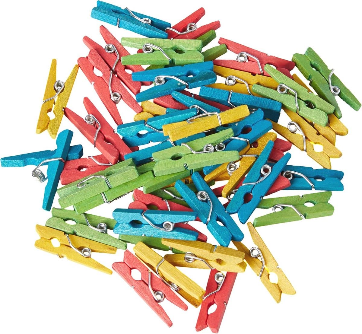 Kleurige Mini Wasknijpers voor Knutselen en Decoratie - 48 Stuks — afbeelding 1