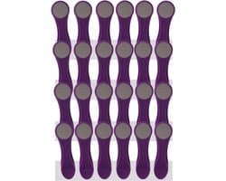 Wasknijpers met Soft Grip en roestvrijstalen veren - set van 24, lilac grijs