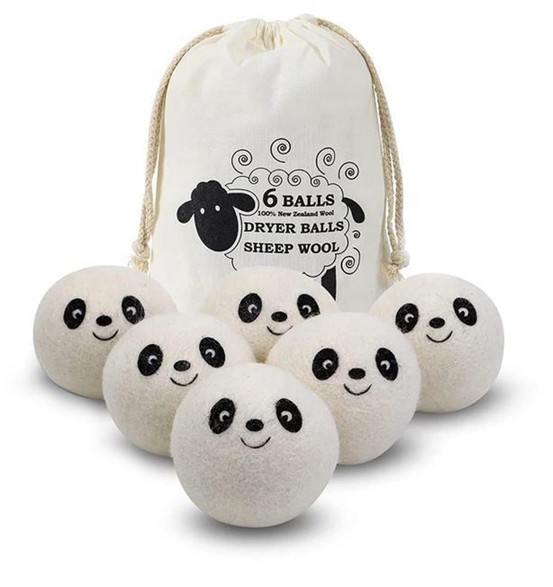 Drogerballen 6 stuks XL - Wasdrogerballen - Wasbollen voor wasmachine - Droogballen voor wasdroger - Droger - Wasbol wol - Droogballen voor wasdroger - Drogerballen wol - Ballen droogkast — afbeelding 1