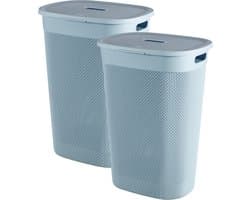 Curver Filo Wasmand met deksel 55L - 2 stuks - Blauw — afbeelding 1