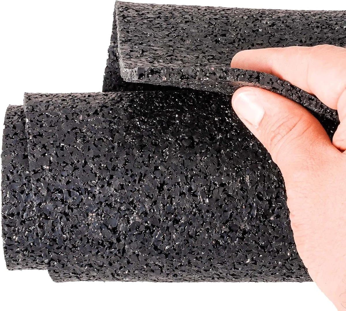 Anti-vibratiemat - Rubberen mat - Vloerbescherming - Temperatuurbestendig - 50x100cm - Zwart — afbeelding 1