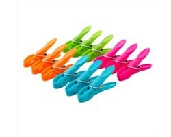 12 stuks- wasknijpers-wasknijpers kunststof-wasknijpers groot-wasknijpers plastic-Strandhanddoekclips- Quiltclips-Strandlaken Knijpers -Winddicht-Handdoekknijpers-Voor Strandlaken, Beddengoed En Dikke Kleding-gekleurd
