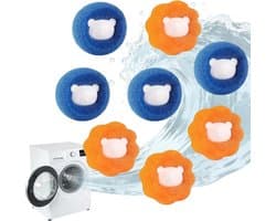 8 stuks Wasmachine Wasbal - Drogerballen - Droger Ballen Haarverwijderaar voor Wasdrogers & Wasmachine - anti-klit en gemakkelijk schoon te maken - Haarvanger Wasbollen - Anti Haar Droogballen - wasmachine-schrobballen - Wasdrogerballen