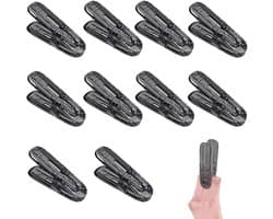 Wasknijpers - Kledingclips - Kleding Drogen - Winddicht Ontwerp - 10 Stuks - Grijs