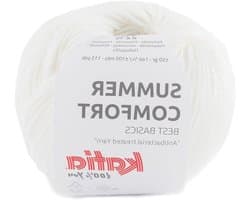 Breigaren - Zomer garen - Kleding maken - Antibacteriële werking - 50 Gram - Wit