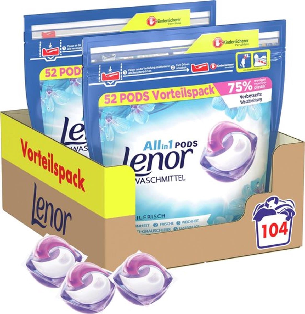 Lenor All-In-One Pods Aprilfris 104pods — afbeelding 1