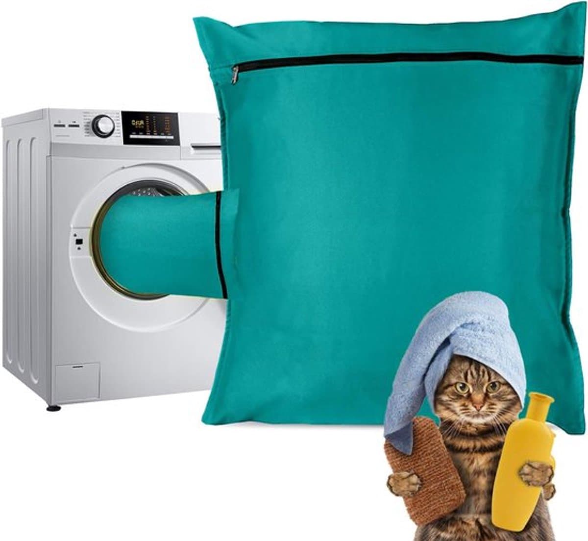 Waszak voor huisdier handdoeken - dekens - speelgoed - blauw — afbeelding 1