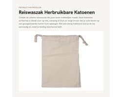 Reiswaszak Katoen - Opbergtas voor Vuile Kleren - Multifunctioneel - Lichtgewicht - Duurzaam - Zacht en Huidvriendelijk (30 * 40cm) - Waszak