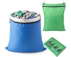 Waszakken voor op reis 80 x 70/60 x 70 cm - waterdicht 210D Oxford - met ritssluiting en clips - ShopVlot