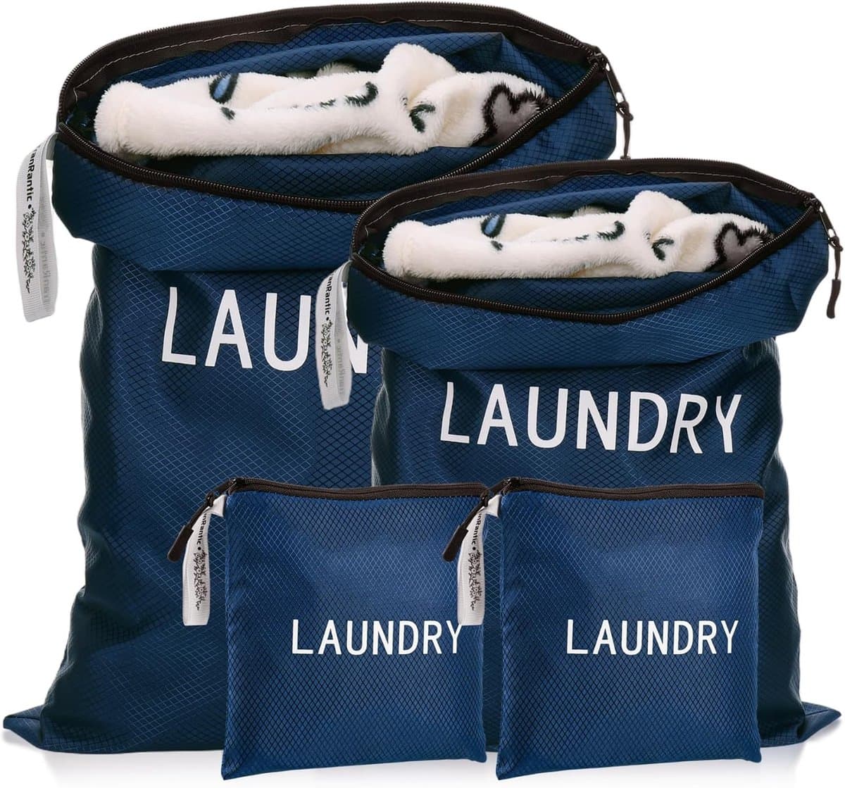 Waszak voor op Reis - Blauw - 60 x 45 cm - Waterdichte Opvouwbare Tas - Voor Vuile Kleding — afbeelding 1