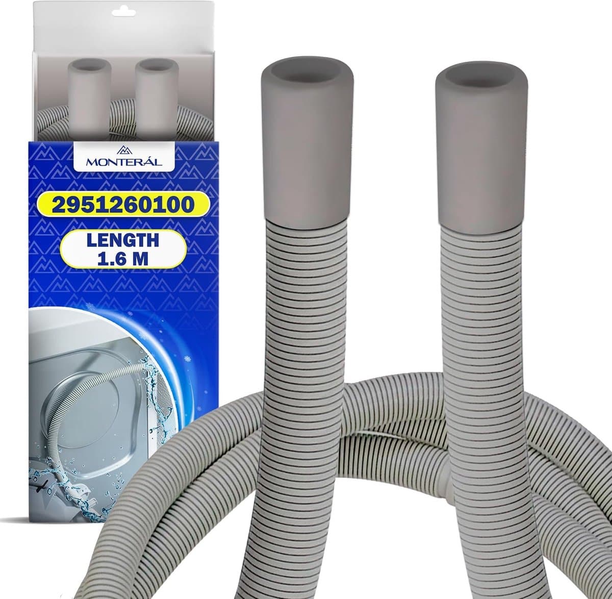 Afvoerslang droger 1,6 m - originele code 2951260100 - 10 jaar garantie - vervangingsonderdeel voor Beko - SnelShoppen — afbeelding 1