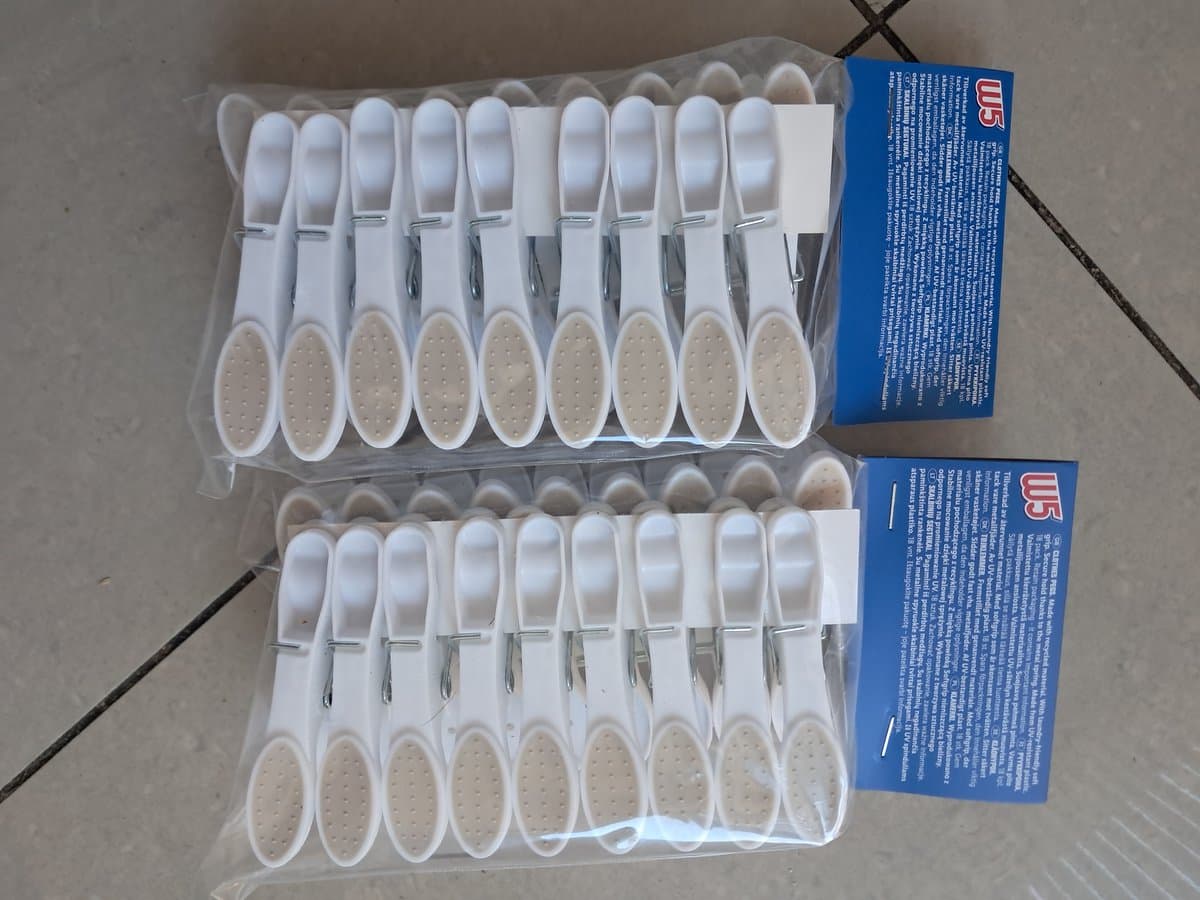 W5 Wasknijpers - 36 stuks knijpers - met Soft grip — afbeelding 1