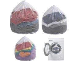 Wasnetten voor Wasmachine - Fijne Waszakken met Trekkoord in 3 Maten voor Lingerie en Reizen, Bescherming en Organisatie van Kleding