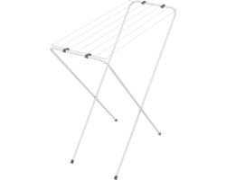 Urban Living Wasrek/droogrek - wit - metaal - 83 x 89 x 34 cm - staand