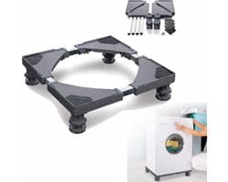Aufun Verstelbare wasmachine basis 4 voet voor droger, wasmachine en koelkast (grijs)