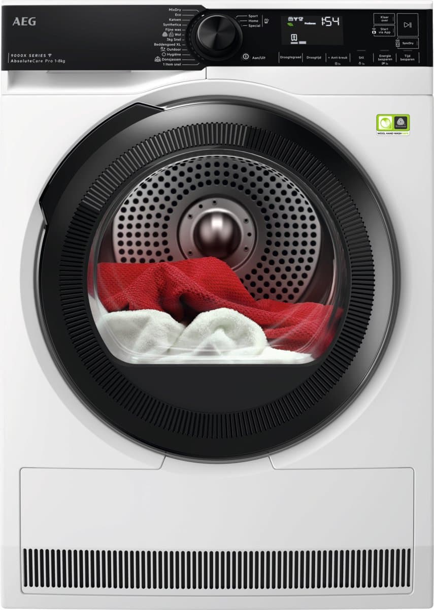 AEG TR968B4C 9000 AbsoluteCare® Plus - Warmtepomp Droger - EcoLine - 8 kg — afbeelding 1