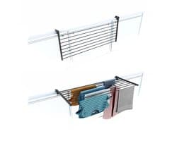 Foxydry Duo 102 cm balkon droogrek - antraciet - rechthoekige reling — afbeelding 1