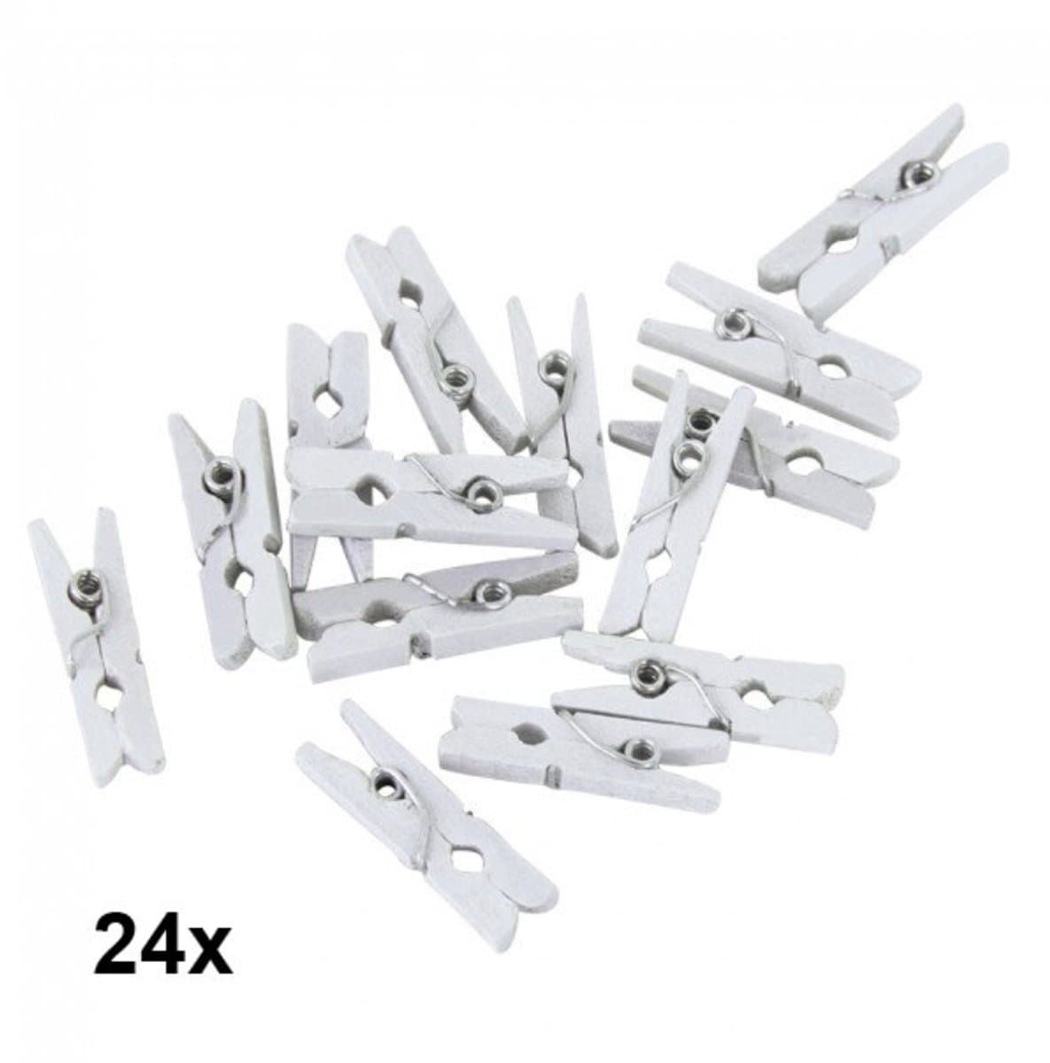 Knijpers mini wit 24 stuks — afbeelding 1