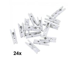 Knijpers mini wit 24 stuks