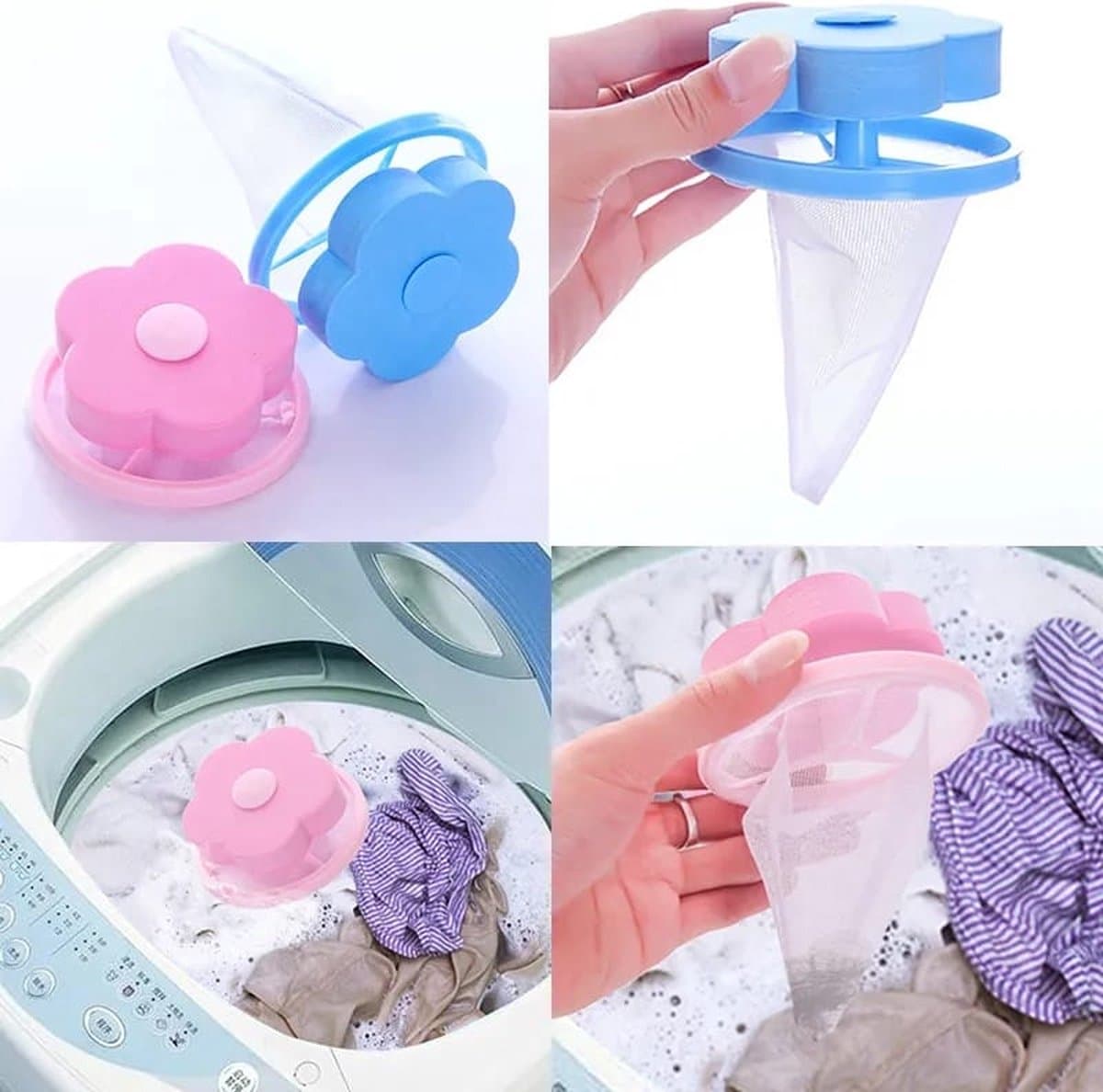 Pet Hair Remover - 2 Stuks Blauw - Wasmachinebal - Handig voor huisdierharen - Huisdierharen verwijderen - Anti-haren - Drogerbol anti-haren - E1.2 — afbeelding 1