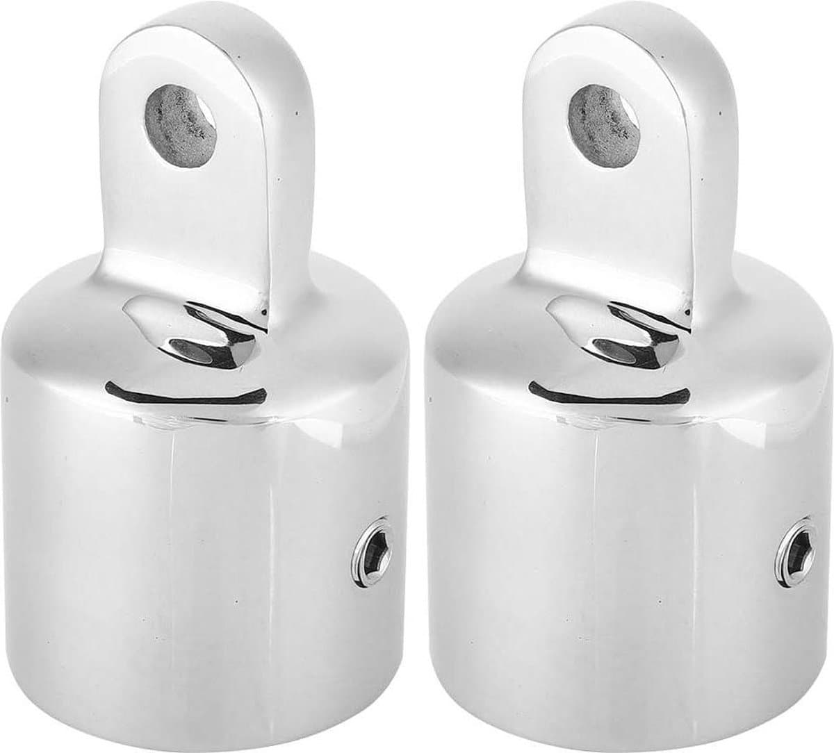 Eindkap oog Eindkap voet roestvrij staal 7-8 "1" stalen eindkap voor bootdeksels voor bimini laarsafsluitdop bevestigingsmateriaal Robuust duurzaam corrosiebestendig (1 # -ZWS1401- Eindstukken van RVS staal. — afbeelding 1