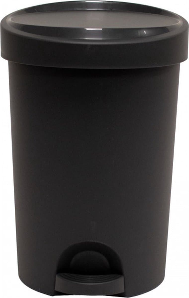 EDA Wasmand/wasbox met deksel - lichtgrijs - 60 liter - kunststof - L43 x B36 x H63 cm - Wasmanden/wasboxen — afbeelding 1