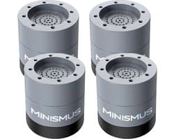 Minismus Wasmachine Verhoger Set van 4 stuks - Zwarte demper Pads - Antislipmatjes - 6 CM -Antislip Wasmachine Voeten - Trillingsdempers Wasmachine - Geluidsdemper Wasmachine - Anti Vibratie Wasmachine - Anti Vibratie Pads - Wasdroger Verhoger