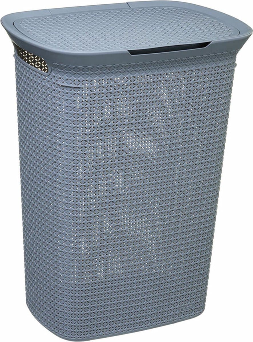 Kunststof wasmand met deksel 57 liter Five® - Blauw - Kunststof — afbeelding 1