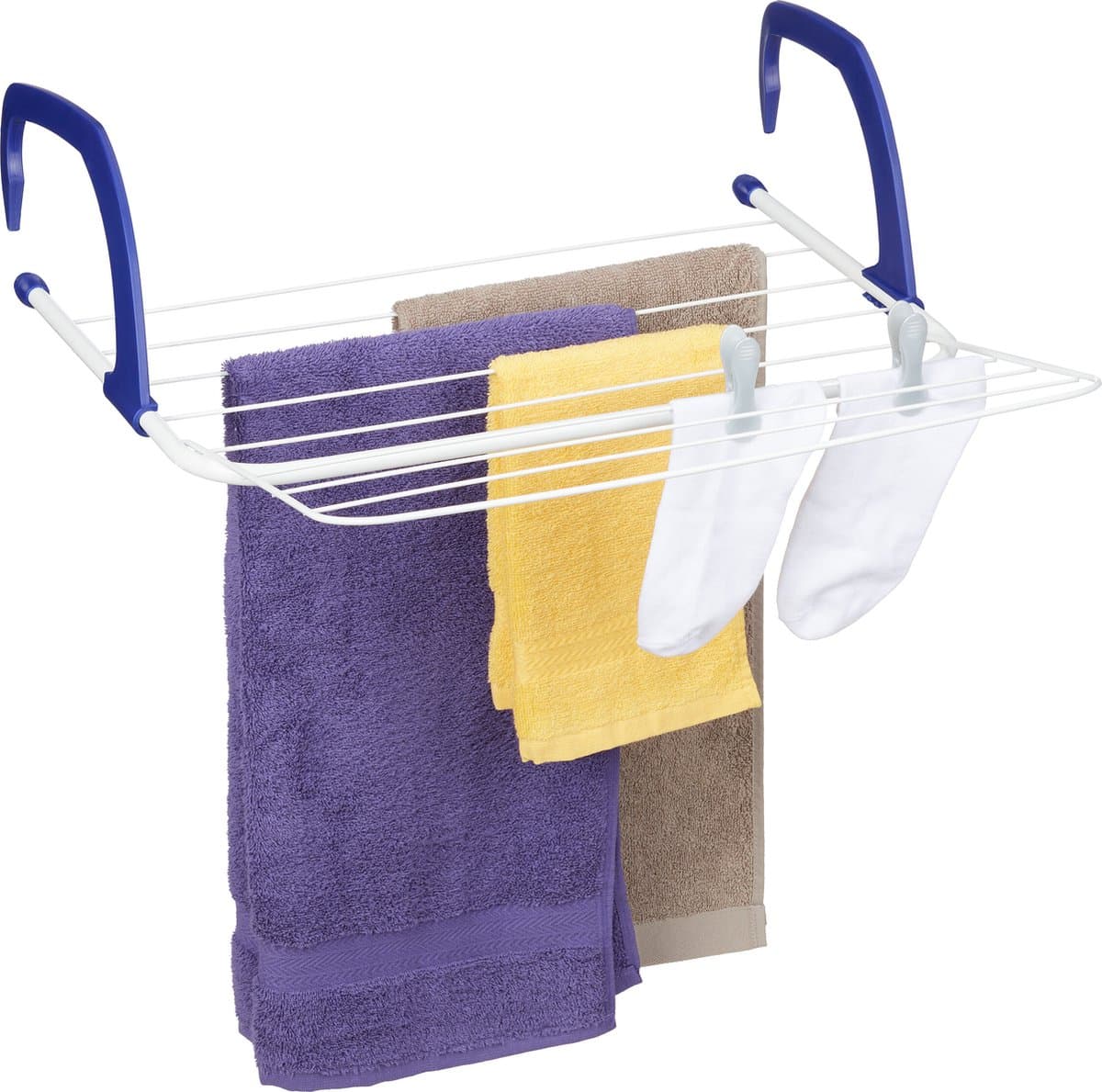droogrek hangend - 4 m drooglengte - inklapbaar - voor radiator - balkon - verwarming — afbeelding 1