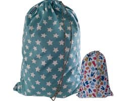 Bluvardi katoenen waszakken set van 2 stuks - stars-ropa