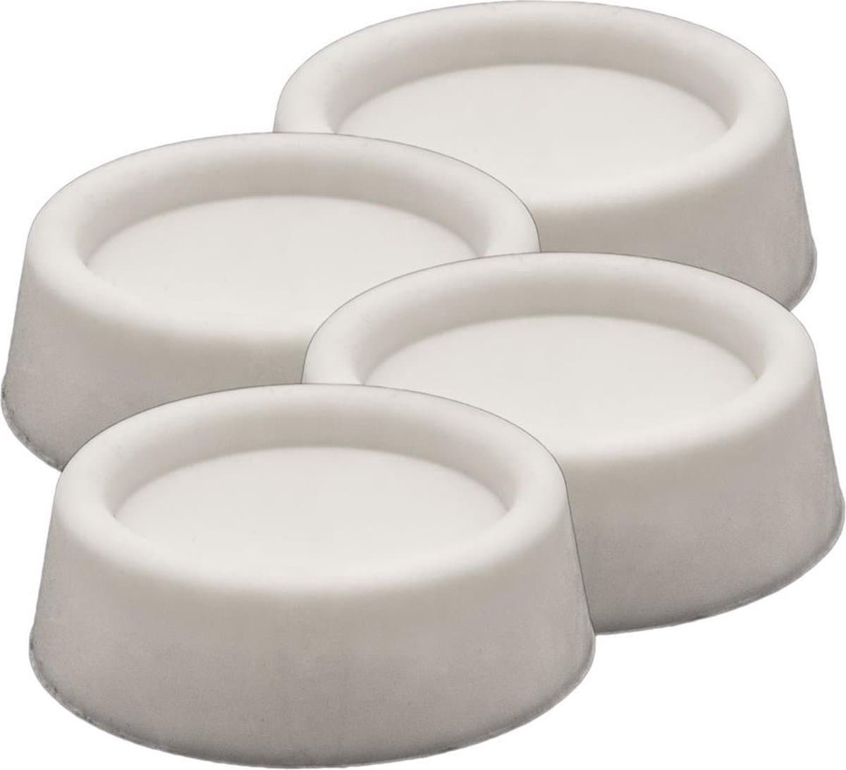 Go Go Gadget - "Set van 4 stuks Trillingsdempers voor Wasmachine & Droger - Anti-trillings/Vibratie Pads - Antislip Rubber - Trillingsmat - Schokdempers - Wit" — afbeelding 1