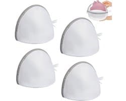 Allecto Premium - Set van 4 wasnetten met ritssluiting voor beha's en fijne was - Grijs - Beschermt lingerie en ondergoed - Wasmachinebestendig