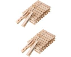 20-stuks Houten clips - Houten wasknijpers - DIY clips - Mini wasknijpers - Mini fotoclips - Houten knutselwerkjes - Kleine fotoclips - Geschikt voor het ophangen van kleding, knutselwerkjes, voedselzegels, foto's - Houtkleur