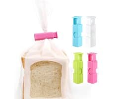 Consumerce® Zakkensluiter – 4 Stuks – Vershoud Knijpers – Sluitclips – Zaksluiter – Zakklemmen – Zak Sluiter – Afsluitclips – Clips – Klemmen - Zakklem