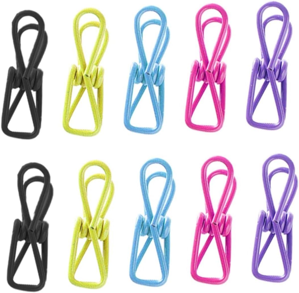 Metalen Droogrekken - Wasknijpers clips - Kleding drogen - Sterke klemkracht - 10 stuks - Willekeurige kleur — afbeelding 1