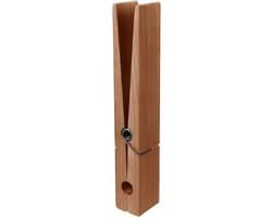 Houten Wasknijpers - Kledingklemmen Handdoekhouder - Ruimtebesparend Ophangen - Beschadigingsvrije Montage - 30 cm Lengte - Zwart Walnoot