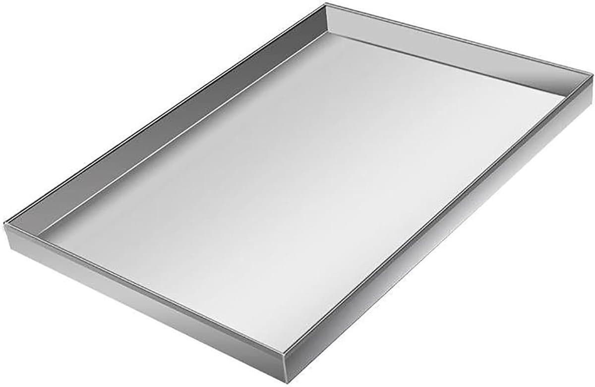 Wasmachine Afvoerbak - Lekbak Wasmachine - Vloer Beschermen - Dik Roestvrij Staal - 08 mm - Zilver — afbeelding 1