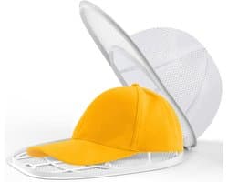 Hoedenwasrek - Hoedenwaszak - Vormvast - Geschikt voor baseballpetten en platte petten - 35*23*13 cm - Wit
