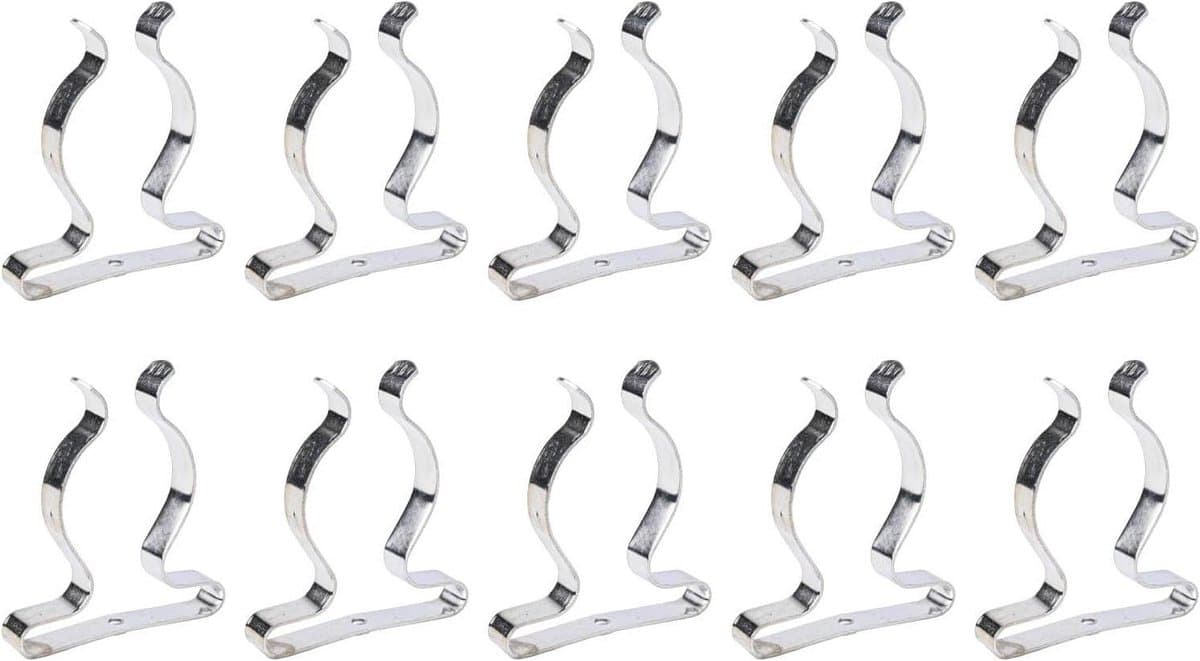 Veerklemmen Gereedschap - Opbergclips - Gereedschap Organiseren - Zware Kwaliteit - 10 Stuks - Zilver — afbeelding 1