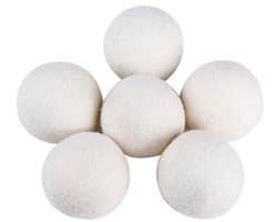 Dailygoods - Dailygoody - Drogerballen - Vilten ballen - Herbruikbaar - Wit - Natuurlijke woldrogerballen - Geschikt voor was en droger - 8 cm