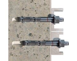 Hoge Lastankers - Keilankers Roestvrij Staal - Structurele Bevestigingen - Roestvrij Staal A2 Kwaliteit - M6 x 120 mm - Grijs