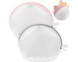 Dailygoods- Wasnet - 2 Stuks - Herbruikbare Waszak - Waszakken voor Ondergoed - Waszak voor BH's - Polyester - Roze
