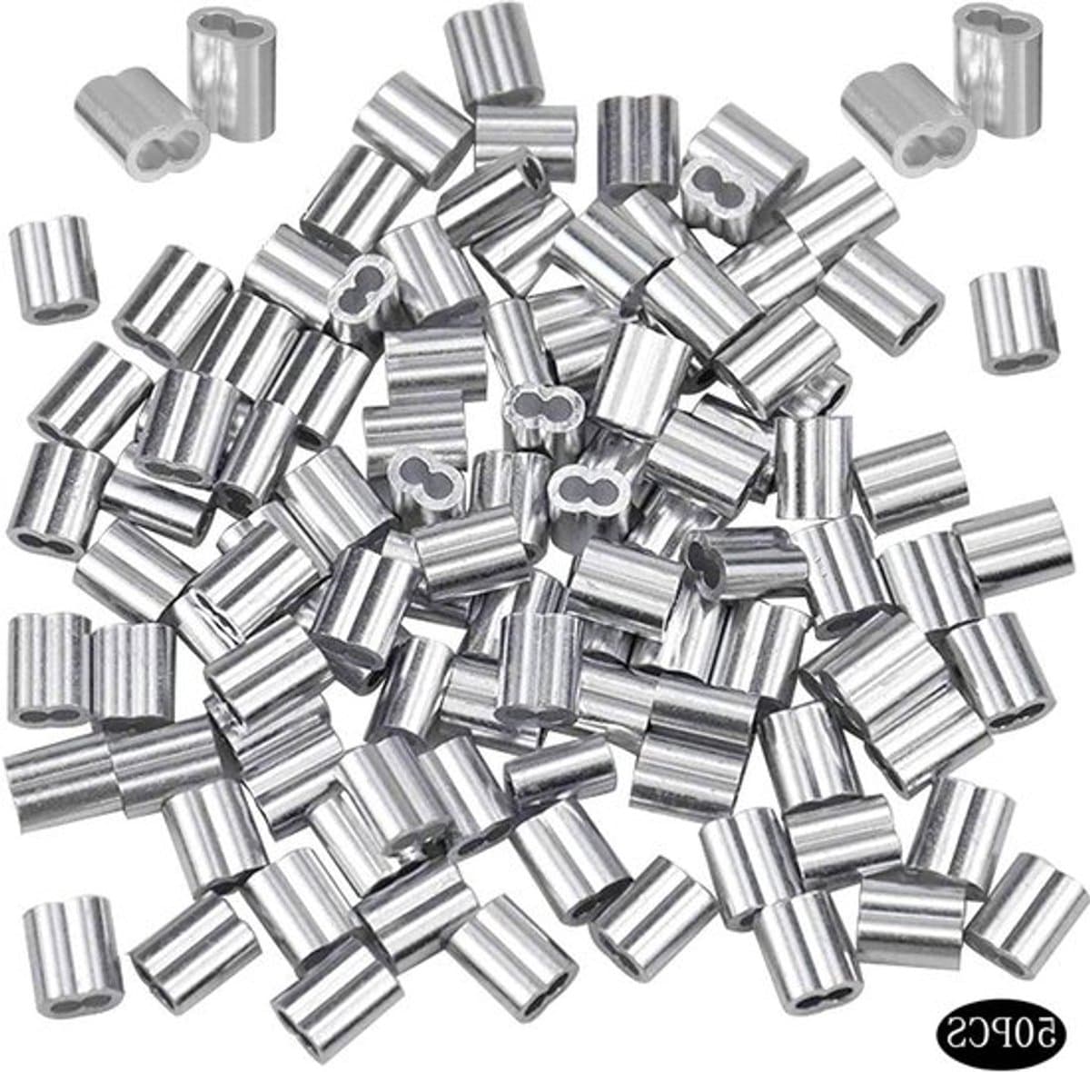 Draadkabel Ø 2 mm - Aluminium/Staaldraad - 50 stuks - Voor Hondentouw, Waslijn en Meer — afbeelding 1