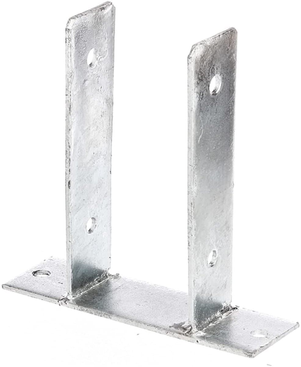 1x Siwitec U-paalanker voor inschroeven, vrije breedte 71 mm, hoogte 200 mm, U-profiel van thermisch verzinkt staal, U-hoekbeugel, grondanker, balkdrager, schroefanker — afbeelding 1