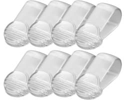 Handdoek Klemmen - 8 Stuks - Strandlaken Knijpers - Plastic Quiltclips - Badlaken Clips - Strandlakenrek wasknijpers - Knijpers - Sterke Handdoekklem - 7×3.2×2.9cm - Transparant — afbeelding 1