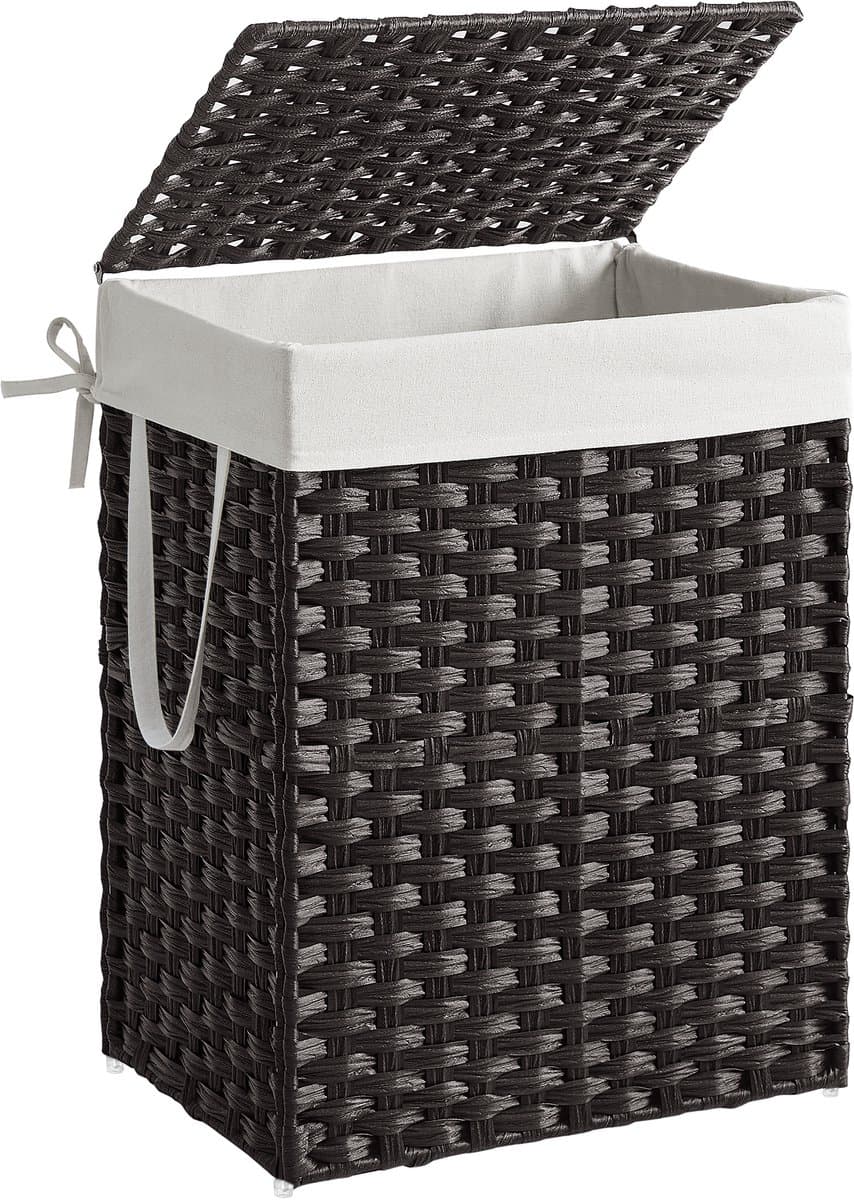 SONGMICS LCB051B01V1 - Smalle Opbergmand met Deksel - 90 L - Verwijderbare Stoffen Zak - Met Handgrepen — afbeelding 1