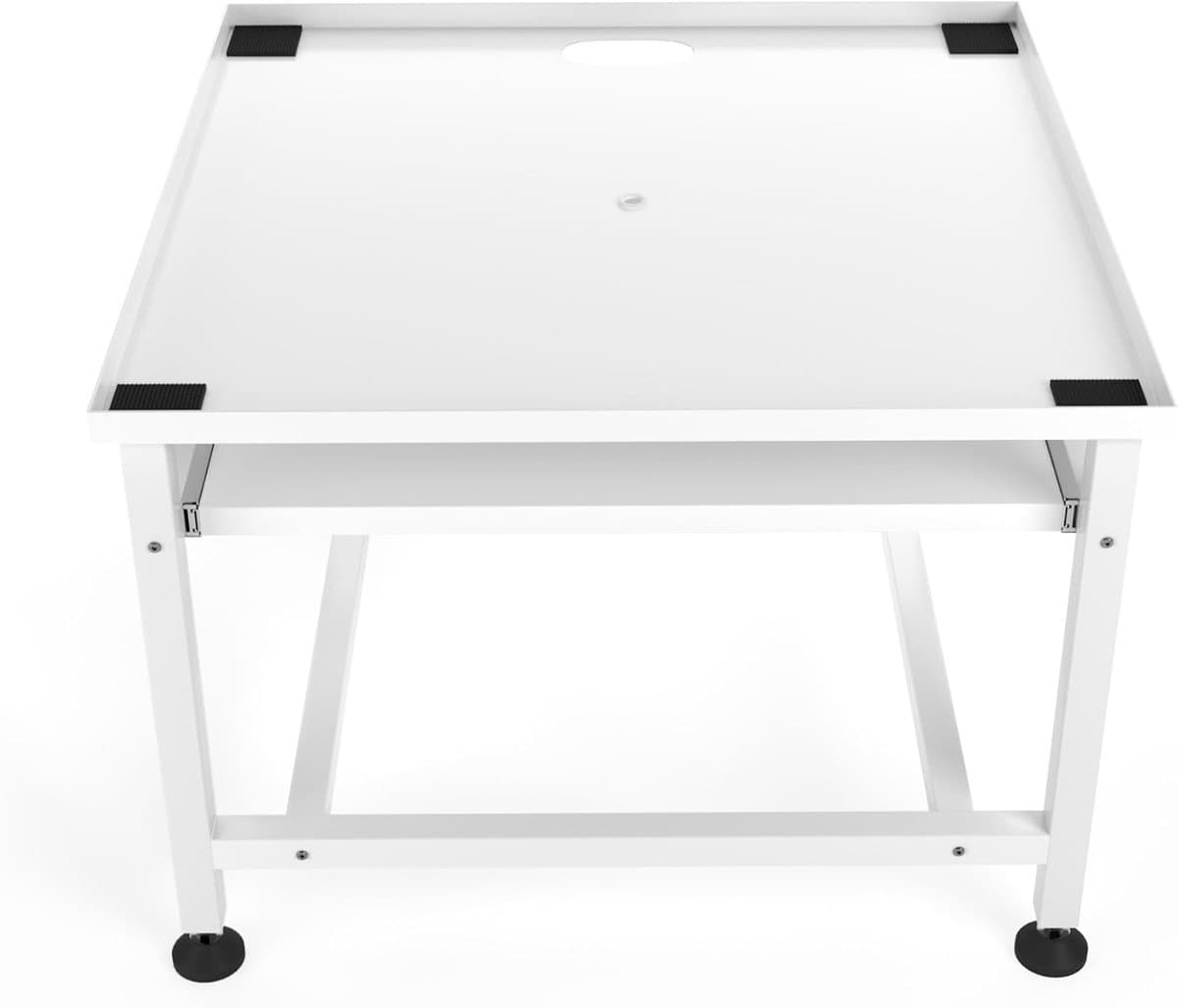 Wasmachine verhoger - Opbouwmeubel XL - Ergonomisch wassen - Inclusief wandbeugels - 63x63x45 cm - Wit — afbeelding 1