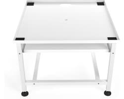 Wasmachine verhoger - Opbouwmeubel XL - Ergonomisch wassen - Inclusief wandbeugels - 63x63x45 cm - Wit — afbeelding 1
