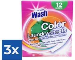 At Home Wash - Kleurdoekjes - Gekleurde Was - 12 Wasbeurten - Voordeelverpakking 3 stuks
