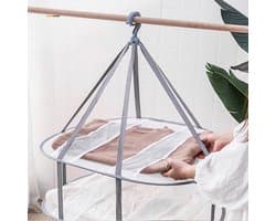 3-laags - Opbergnet - 77,4*62,4*78,3 cm - Droognet - trui droger rack - Opvouwbaar - hangende - Draagbaar Wasrek Binnen en Buiten - Opvouwbaar Droogrek - kledingrek - kledingmand - voor kleding, kruiden, bloemen, groenten